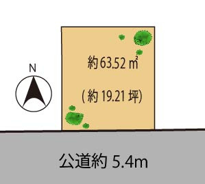 文京区本郷　建築条件なし売地の土地図