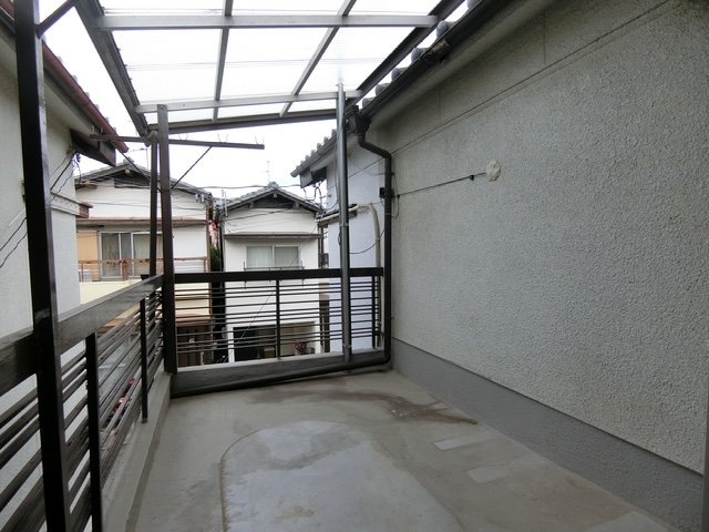 福田貸家のバルコニー