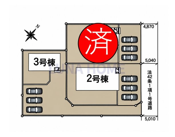 つくば市高見原第17　新築戸建　3号棟の区画図