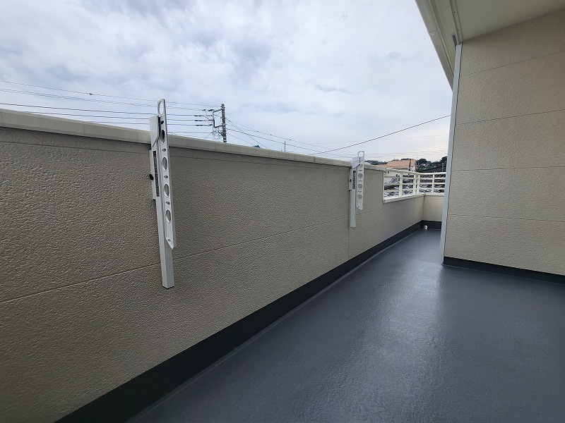 ハートフルタウン 高崎市片岡町2丁目新築のバルコニー|現地撮影