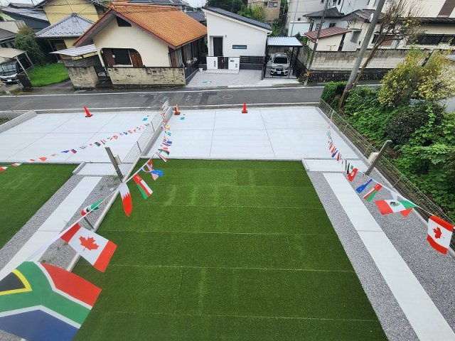 ハートフルタウン 高崎市片岡町2丁目新築の庭|現地撮影