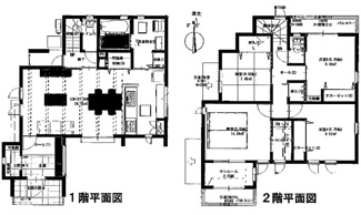 【間取り】 | 東広島市八本松南5丁目（全8区画）No7 | 広々17帖LDKに土間クロークやパントリー、WICなど豊富な収納を備えた3LDK。天候を気にせず洗濯物を干せるサンルームや、便利な並列2台駐車可能なスペースも確保した利便性の高い間取りです。