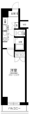 シンシア早稲田の間取り