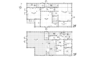 【間取り】 | 廿日市市地御前北3丁目（全12区画）No５ | 1Fにパントリーやランドリールームを備えた効率的な家事動線が魅力の3LDK。2FにはWICやインナーバルコニーを配置し、快適な住生活をサポートする間取りです。