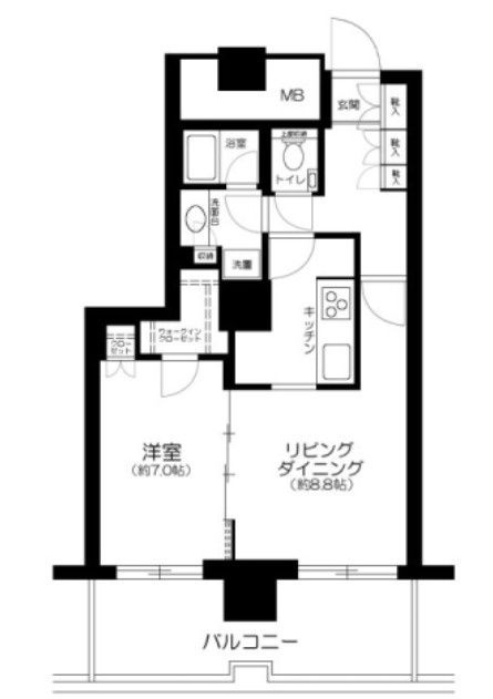 江東区白河４丁目の賃貸マンションの間取り