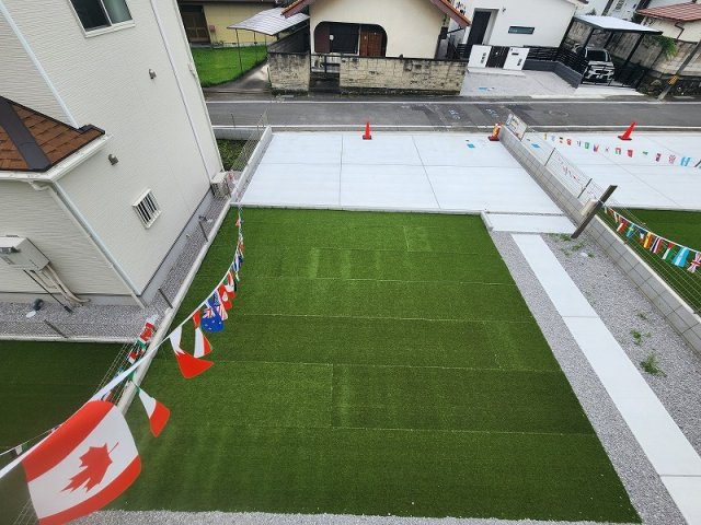 ハートフルタウン 高崎市片岡町2丁目新築の庭|現地撮影