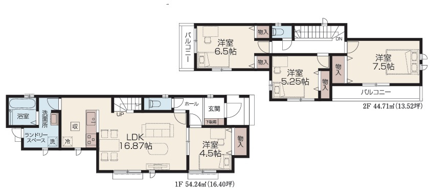 【仲介手数料無料】ハートフルタウン　所沢山口１９期　全3棟　A号棟　