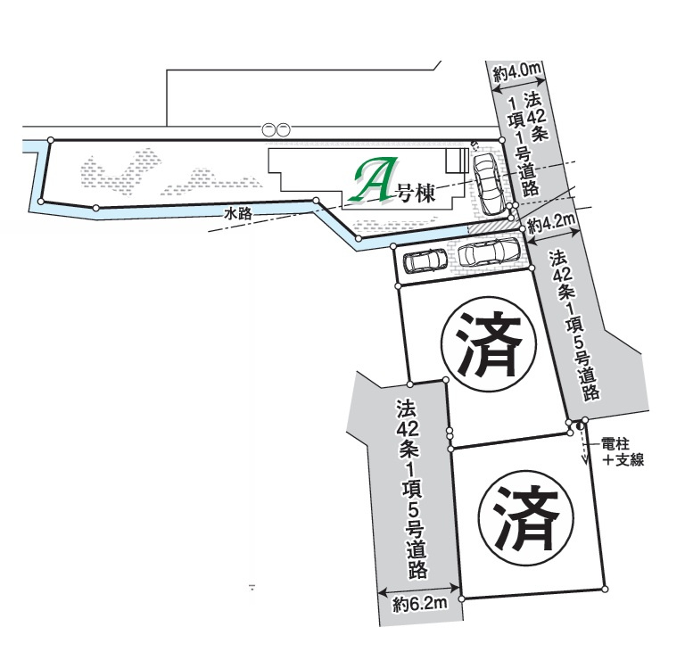 【仲介手数料無料】ハートフルタウン　所沢山口１９期　全3棟　A号棟　の区画図