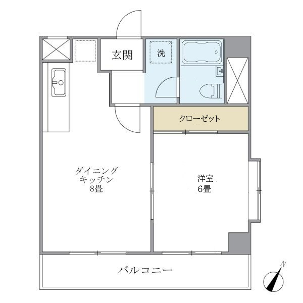 ニューハイツ中落合の間取り