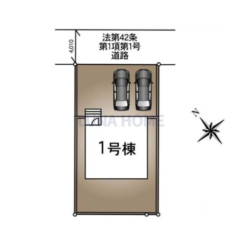 つくば市観音台第16　新築戸建の区画図