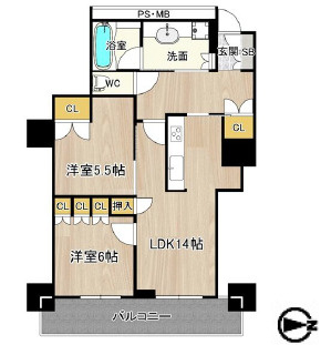 【間取り】 | 阿波座ライズタワーズフラッグ46