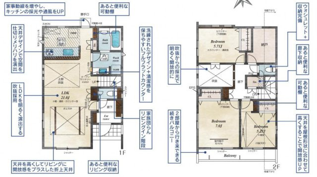 清瀬市下宿2期　全4棟の間取り