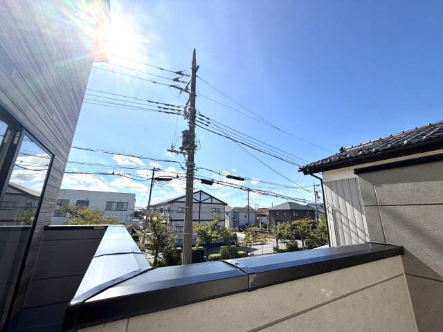 越谷市大沢１５期１号棟ケイアイグレース　新築戸建の展望|季節の移ろいを感じられる見晴らしの良い眺望。朝の空気もとても爽やかです。