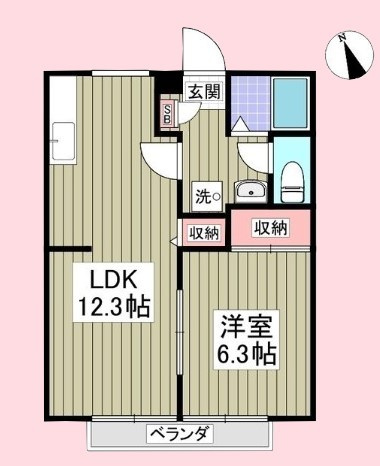 フラワーコーポの間取り