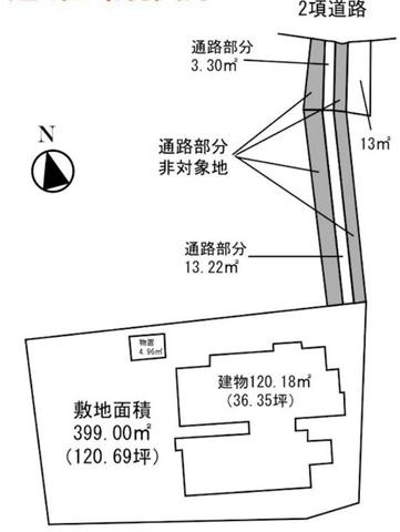 東松山市神明町　売地の区画図