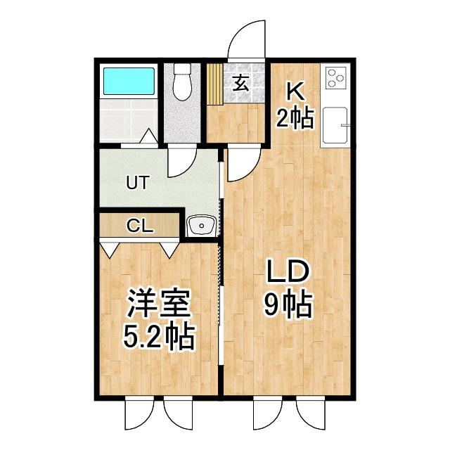 鏡町アパートの間取り