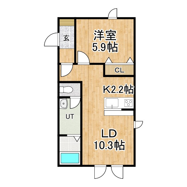 鏡町アパートの間取り