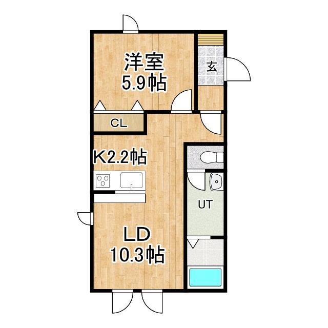 鏡町アパートの間取り