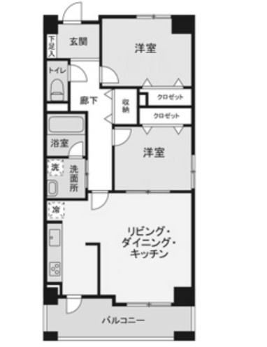 旭ビル２１の間取り|間取りです。