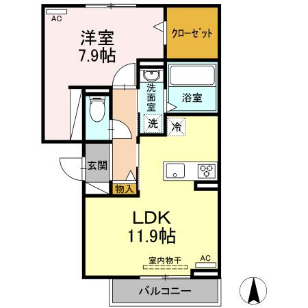 オッツ三蔵子　Aの間取り