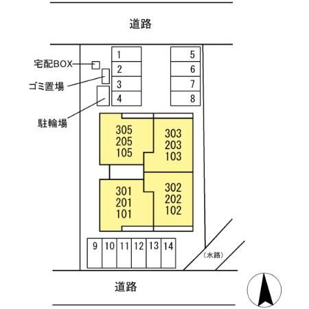 (仮称)沼津市共栄町分譲賃貸PJの区画図