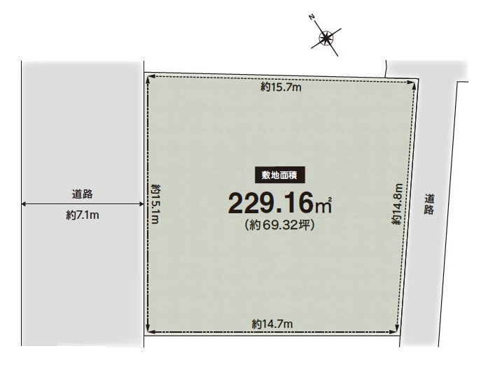 高丸４丁目　土地の土地図