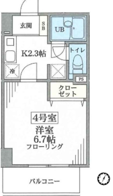 エクセレントアフィー横浜橋の間取り