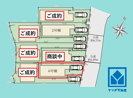 西宮市生瀬東町　1期の区画図
