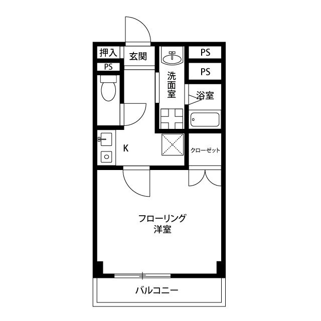 川口市東川口５丁目のアパートの間取り
