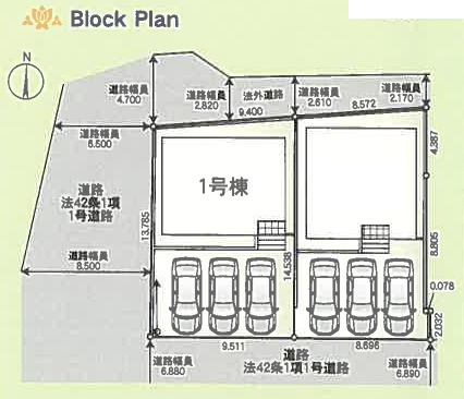 【区画図】 | 海老名市社家５丁目 新築戸建て 全2棟【仲介手数料無料】 | 【仲介手数料無料でご紹介可能です】大樹不動産