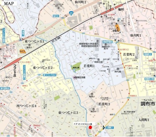 アンビックスつつじヶ丘 Ａ棟の地図