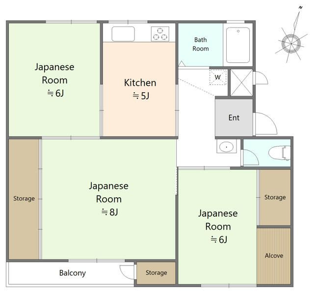 渦が森コーポ４号館の間取り