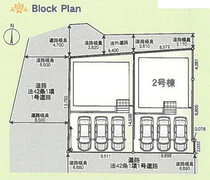 【区画図】 | 海老名市社家５丁目 新築戸建て 全2棟【仲介手数料無料】 | 【仲介手数料無料でご紹介可能です】大樹不動産