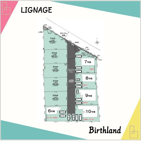 新築戸建・新築建売　玉村町板井01期　玉村小・玉村中の区画図|【7号棟】カースペース3台確保！
