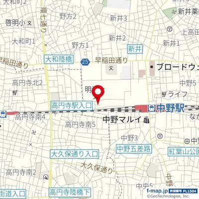 【地図】 | パークシティ中野　ザ　タワー　ブリーズ