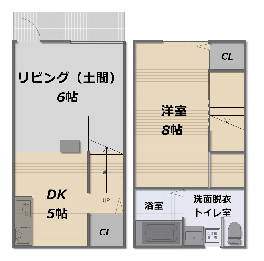 オクト目尾A・B・C棟の間取り
