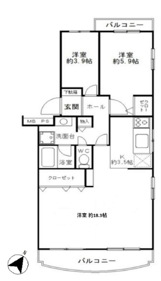 【間取り】 | コープ野村浦安3号棟