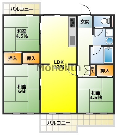 光明台32号棟の間取り