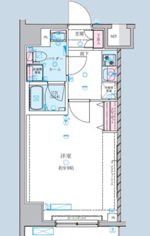 GENOVIA白糸台skygardenの間取り