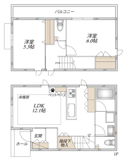 （仮称）大泉町６丁目メゾンの間取り