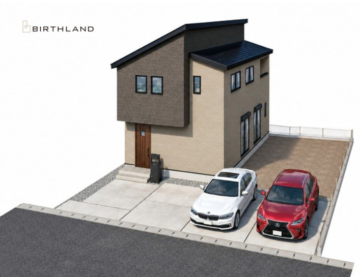 新築戸建・新築建売　玉村町板井01期　玉村小・玉村中の外観パース|【8号棟】完成予想図です