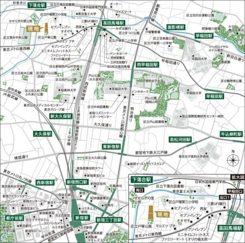 ルフォンプログレ高田馬場ノースの地図