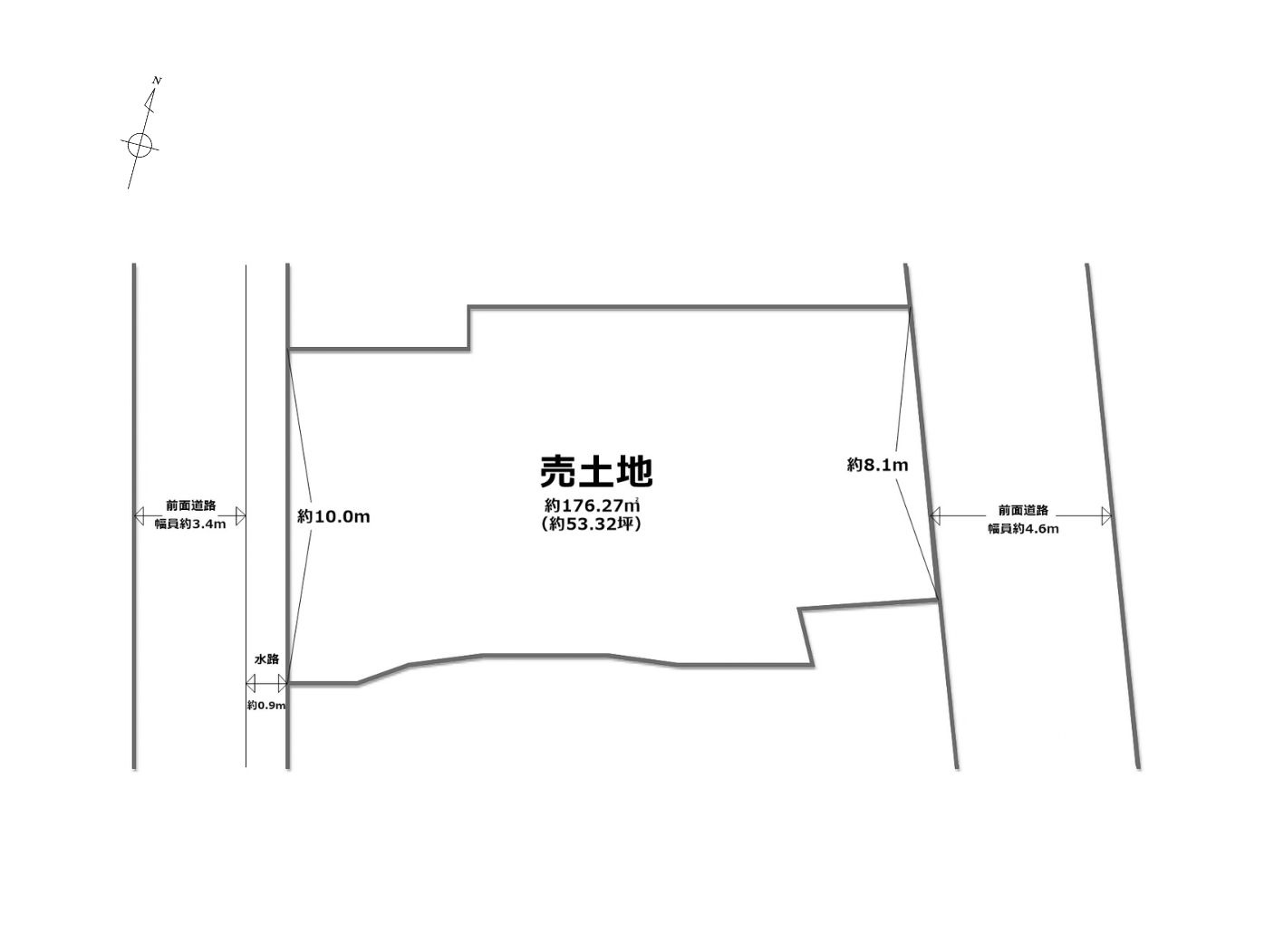 高槻市天神町2丁目の区画図