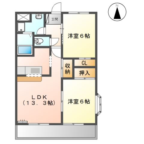 グランディール羽根の間取り