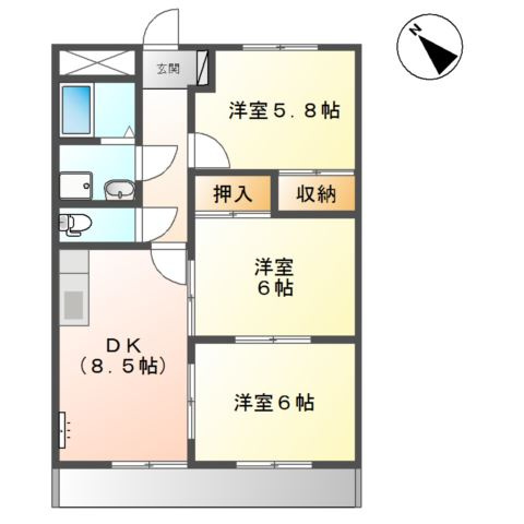 エルハイム宇頭の間取り