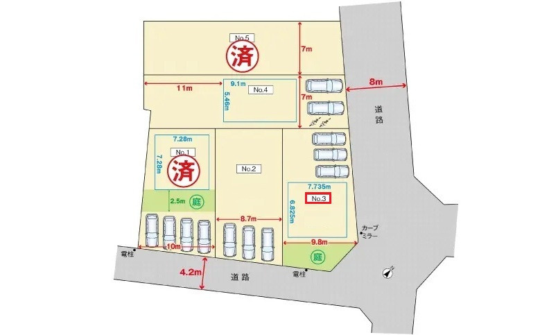 安佐北区落合南１丁目の土地図