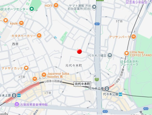 元代々木町戸建の地図