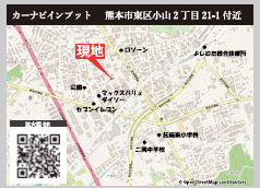 仲介手〇料不要　KEIAIビルド東区小山１期【託麻東小・二岡中】の地図|カーナビ➡東区小山2丁目21-1付近