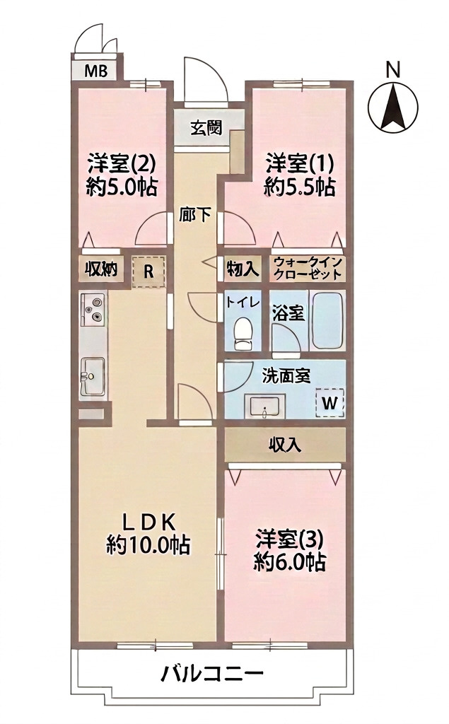 ファミリー向けの3LDKです★