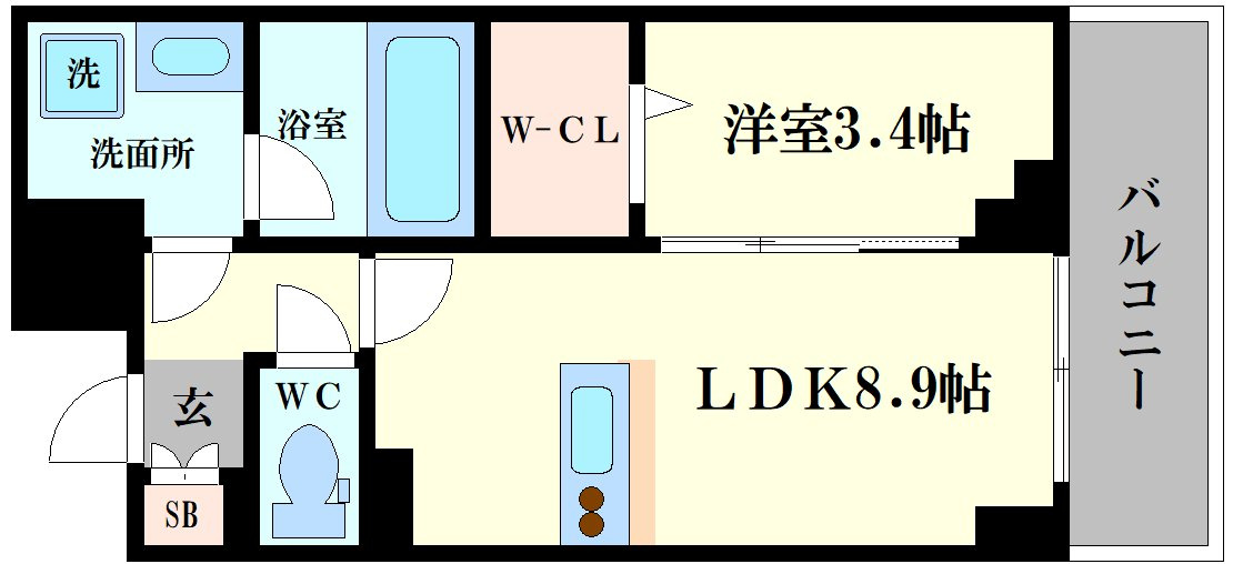 サザンクレストなんば南の間取り